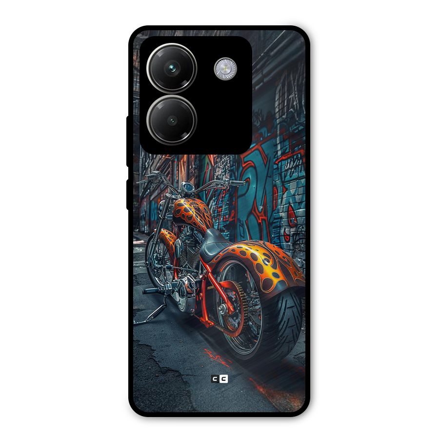 Orange Fatbike Metal Back Case for Poco M7 Pro 5G