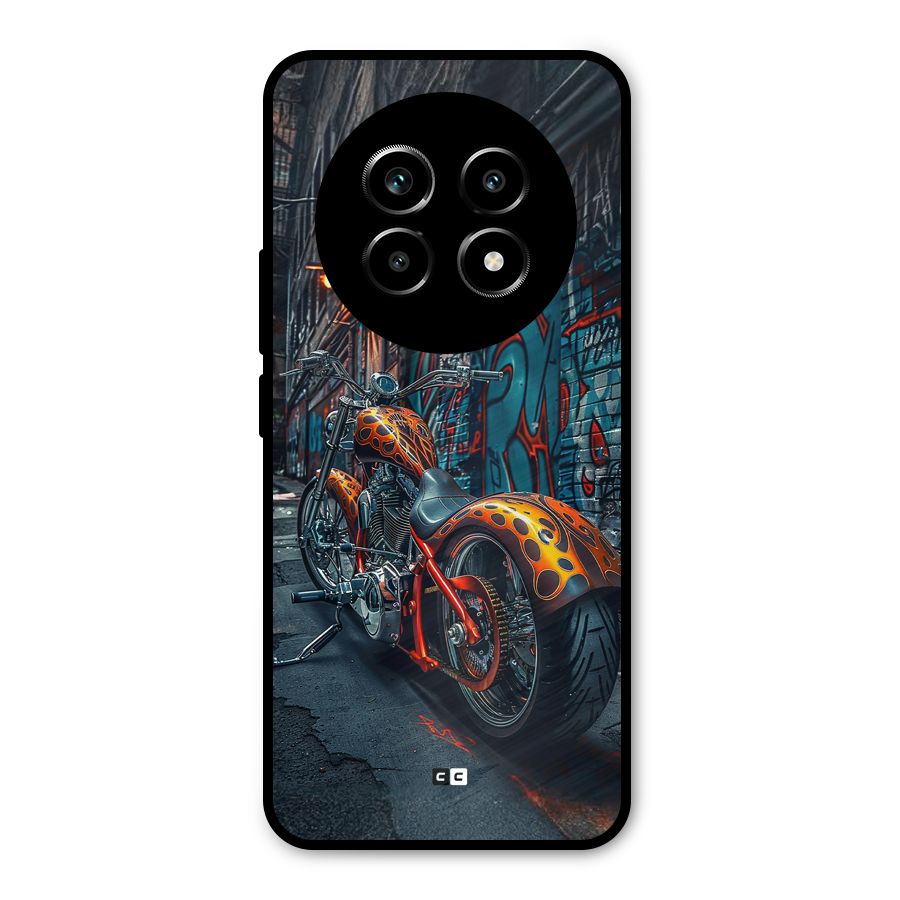 Orange Fatbike Metal Back Case for Realme 13 Pro
