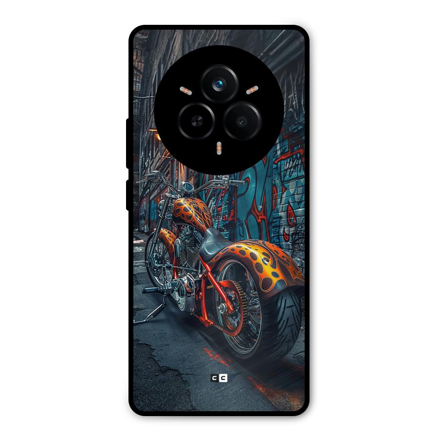 Orange Fatbike Metal Back Case for Realme 14 Pro