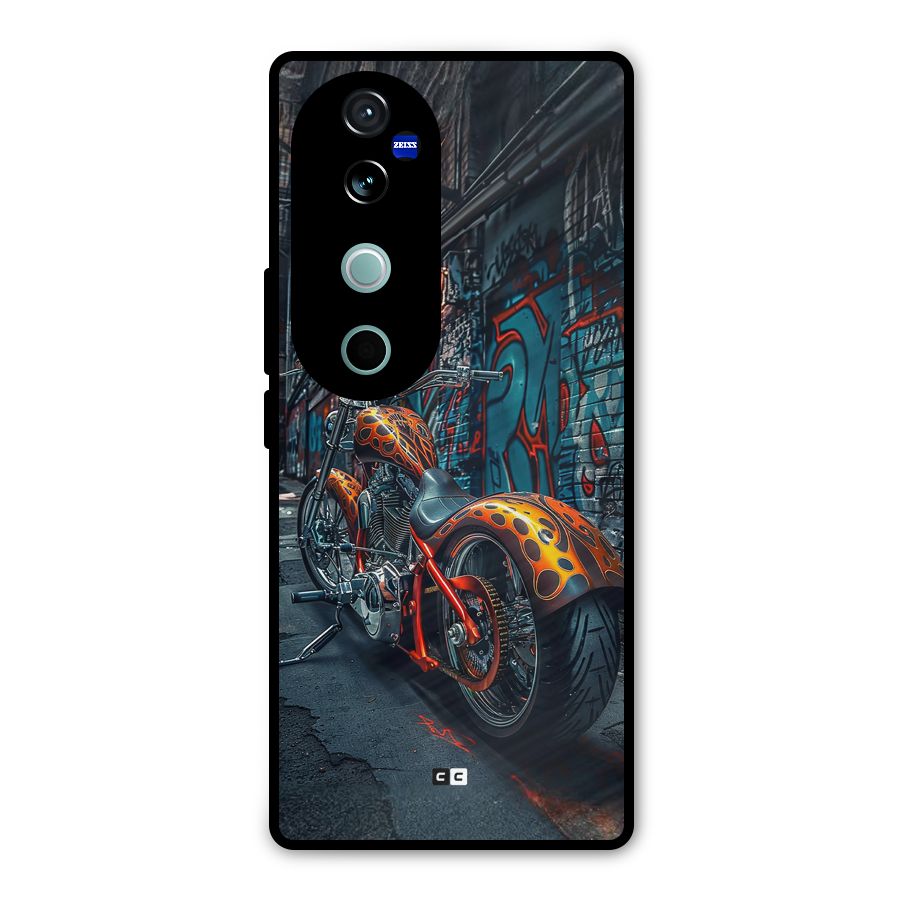 Orange Fatbike Metal Back Case for Vivo V40