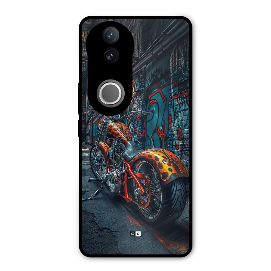 Orange Fatbike Metal Back Case for Vivo V50e