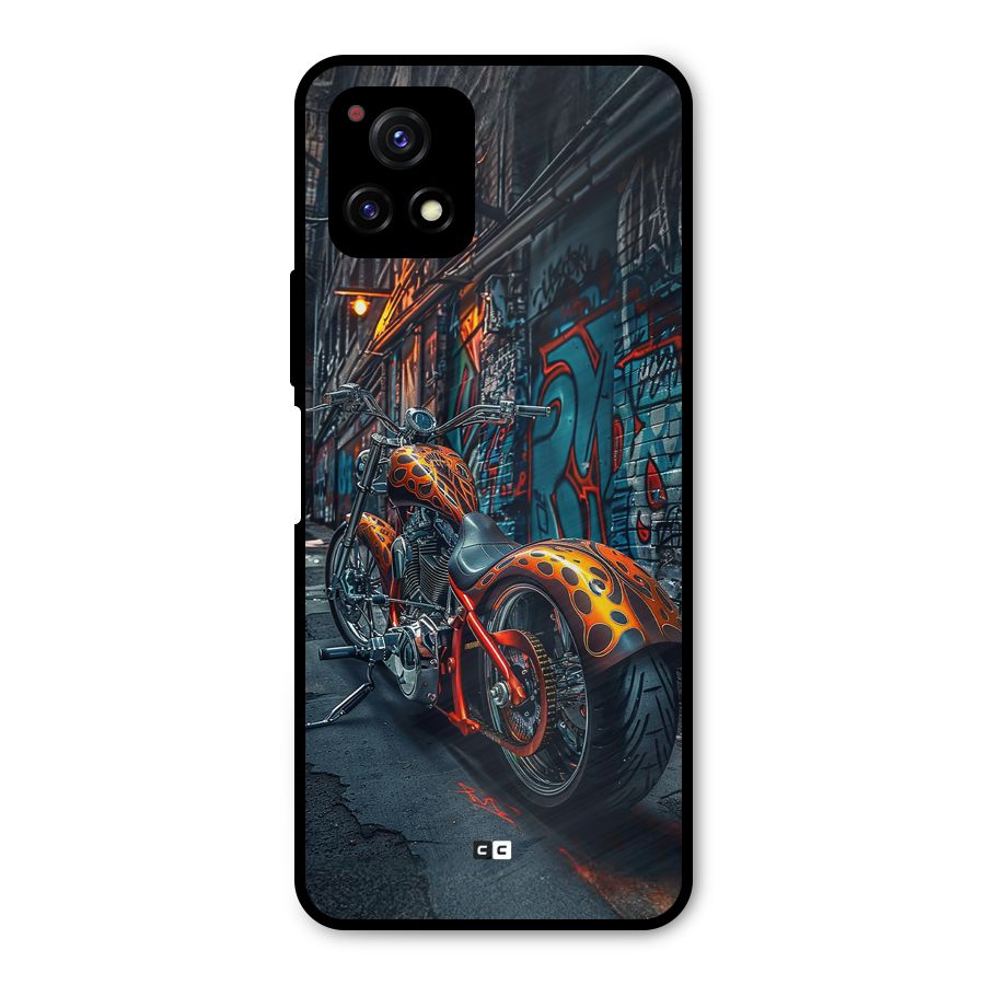 Orange Fatbike Metal Back Case for Vivo Y72 5G