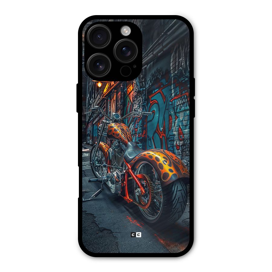 Orange Fatbike Metal Back Case for iPhone 16 Pro Max