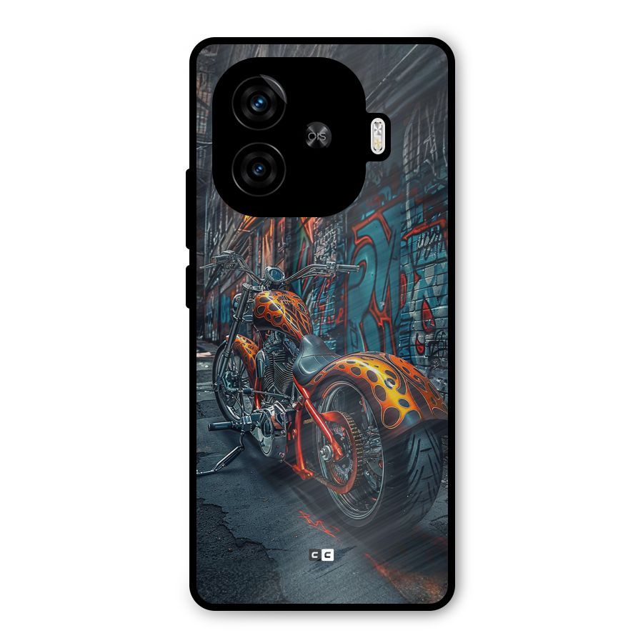 Orange Fatbike Metal Back Case for iQOO Z9 Turbo