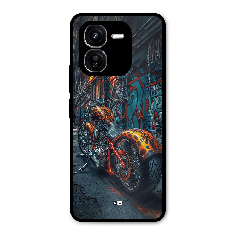 Orange Fatbike Metal Back Case for iQOO Z9x