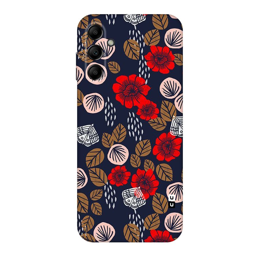 Orange Flora Original Polycarbonate Back Case for Galaxy A14 5G
