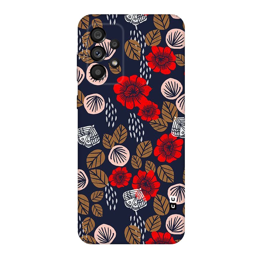 Orange Flora Original Polycarbonate Back Case for Galaxy A73 5G