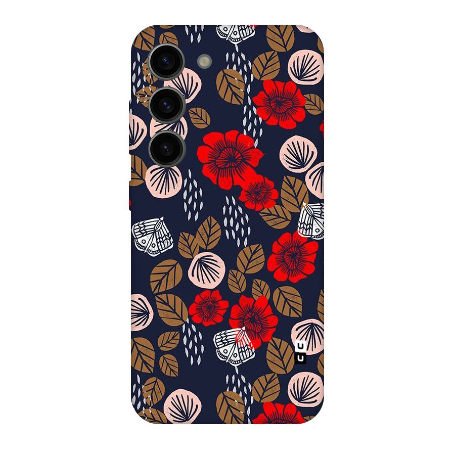 Orange Flora Original Polycarbonate Back Case for Galaxy S23