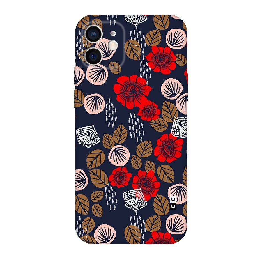 Orange Flora Original Polycarbonate Back Case for iPhone 12