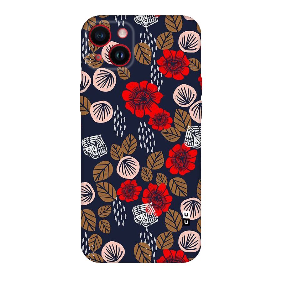 Orange Flora Original Polycarbonate Back Case for iPhone 14 Plus