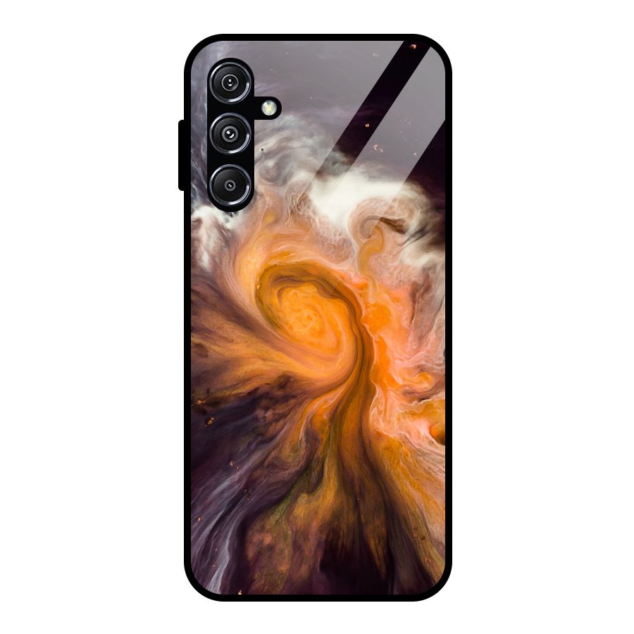 Orange Fusion Glass Back Case for Galaxy M34 5G