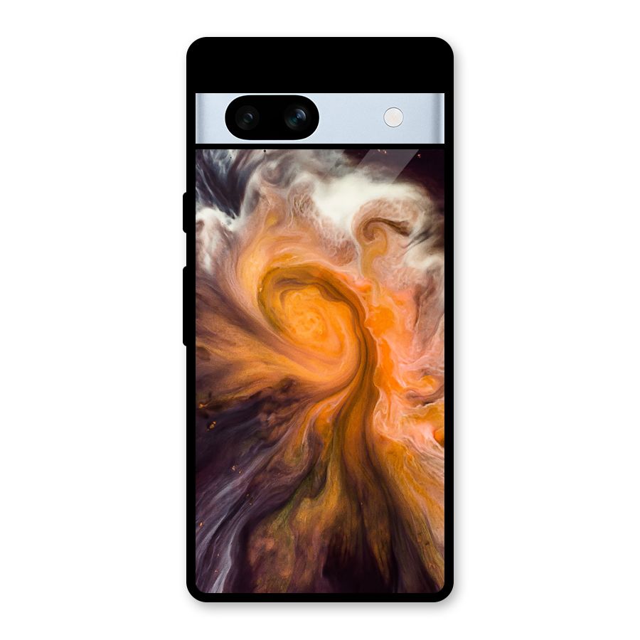 Orange Fusion Glass Back Case for Google Pixel 7a