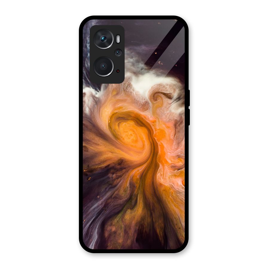 Orange Fusion Glass Back Case for Oppo K10 4G