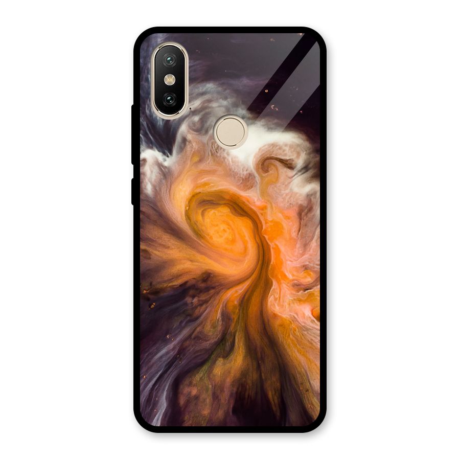 Orange Fusion Glass Back Case for Redmi A2