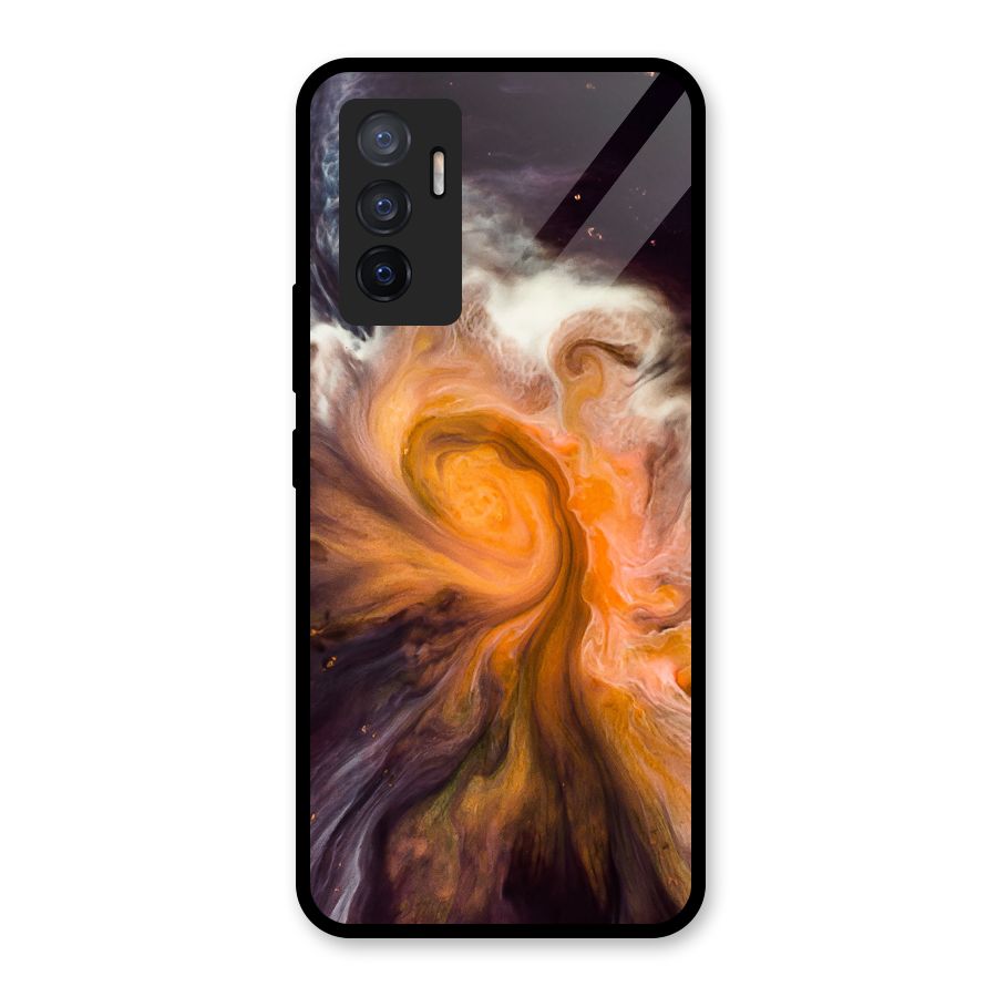 Orange Fusion Glass Back Case for Vivo V23e