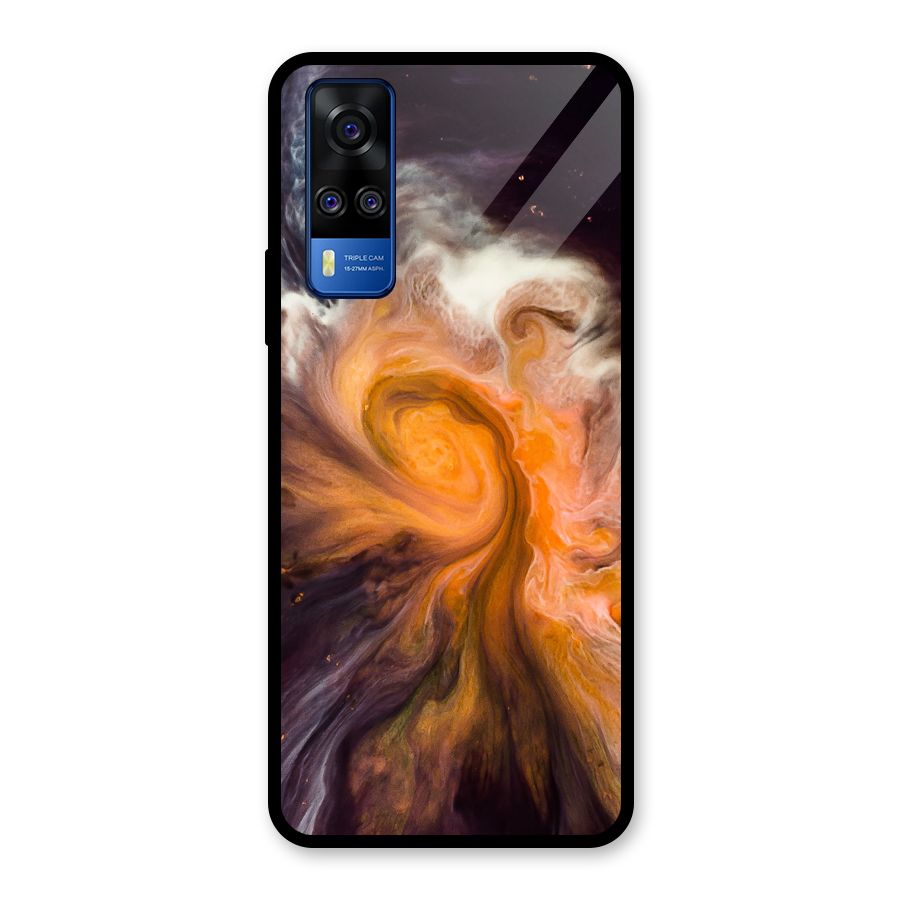 Orange Fusion Glass Back Case for Vivo Y31