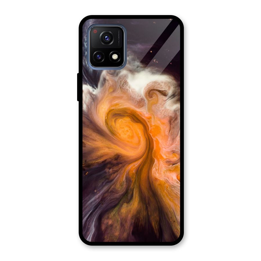 Orange Fusion Glass Back Case for Vivo Y72 5G