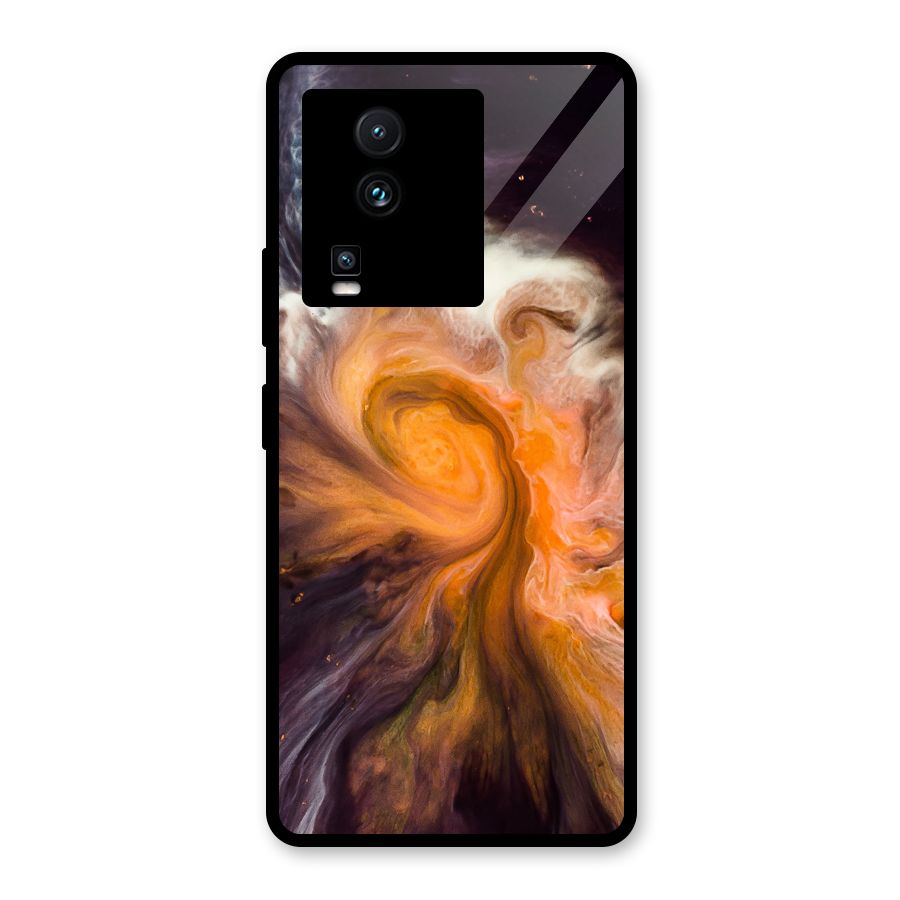 Orange Fusion Glass Back Case for Vivo iQOO Neo 7 Pro