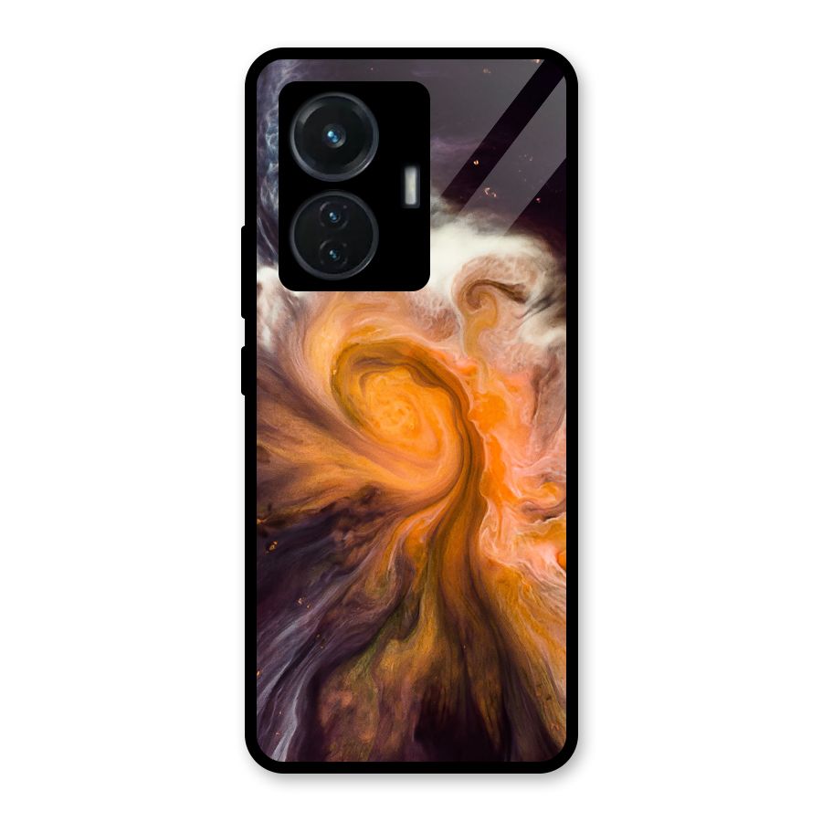 Orange Fusion Glass Back Case for iQOO Z6 44W