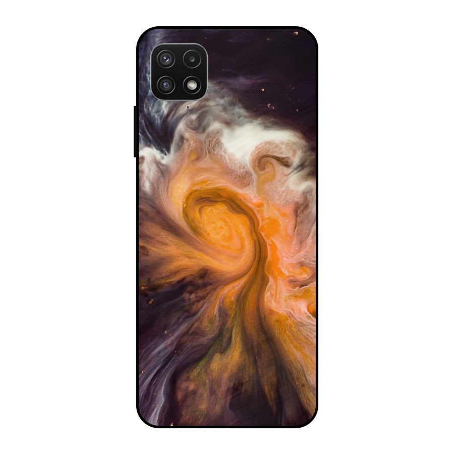 Orange Fusion Metal Back Case for Galaxy A22 5G