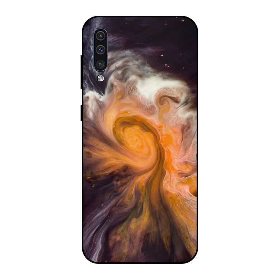 Orange Fusion Metal Back Case for Galaxy A50s