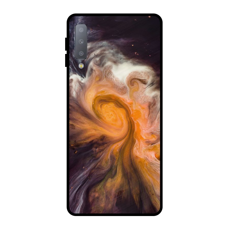 Orange Fusion Metal Back Case for Galaxy A7 (2018)