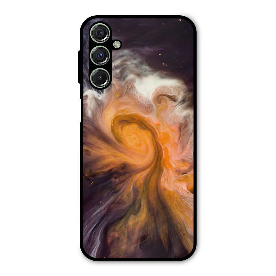 Orange Fusion Metal Back Case for Galaxy F34