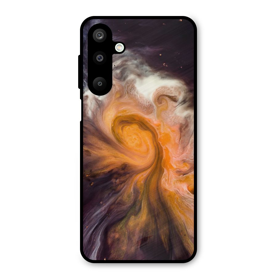 Orange Fusion Metal Back Case for Galaxy M16
