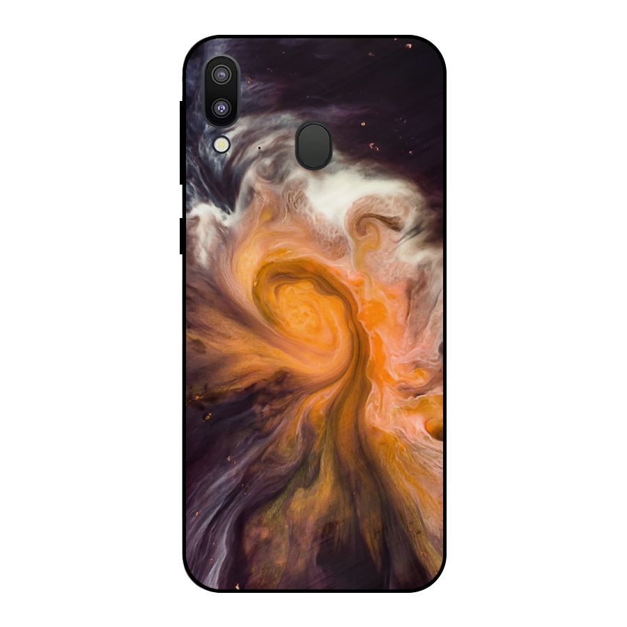 Orange Fusion Metal Back Case for Galaxy M20