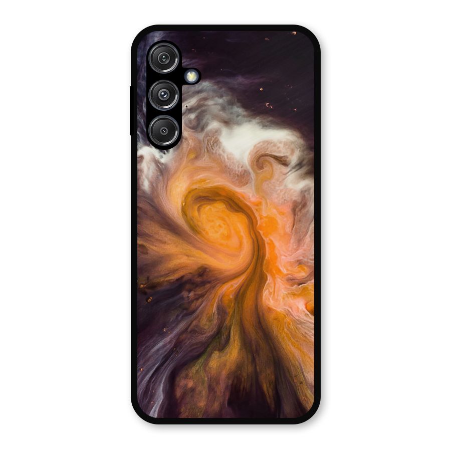 Orange Fusion Metal Back Case for Galaxy M34 5G