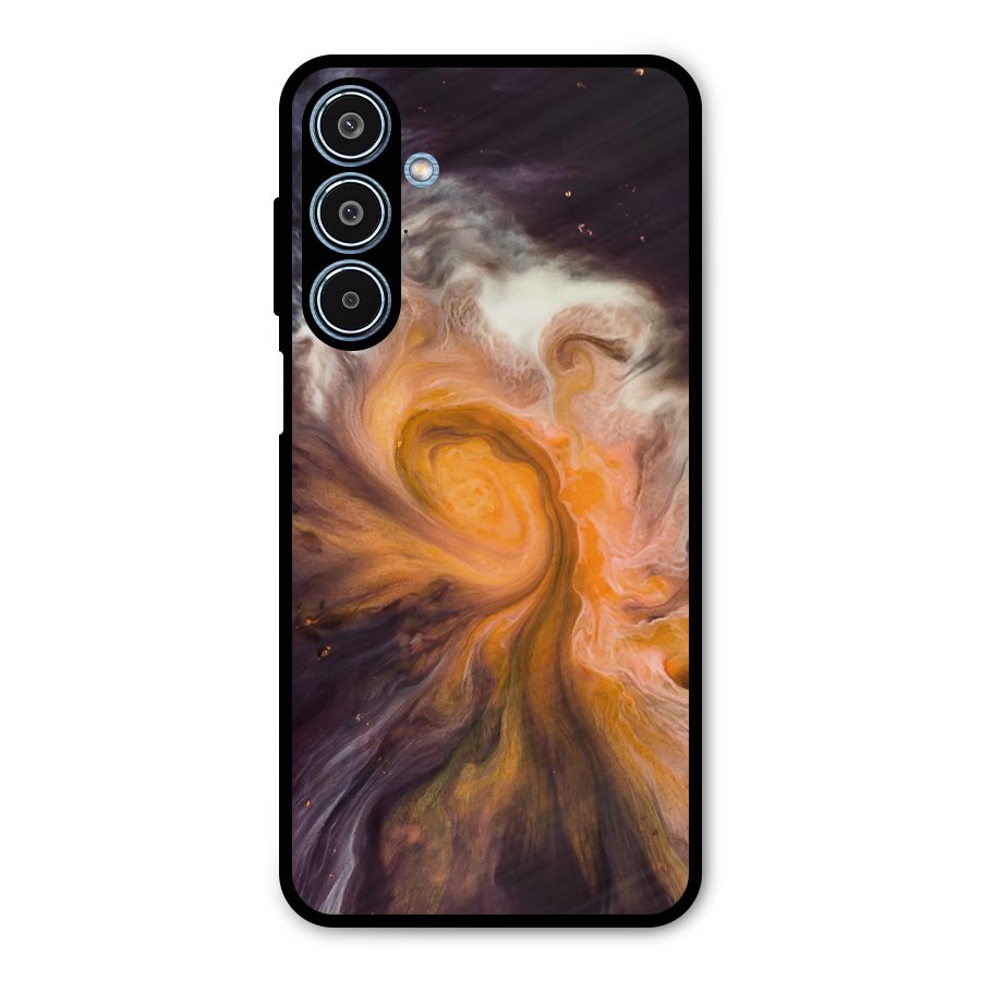 Orange Fusion Metal Back Case for Galaxy M35