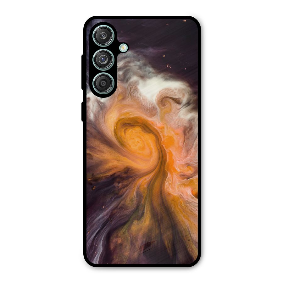 Orange Fusion Metal Back Case for Galaxy M55 5G