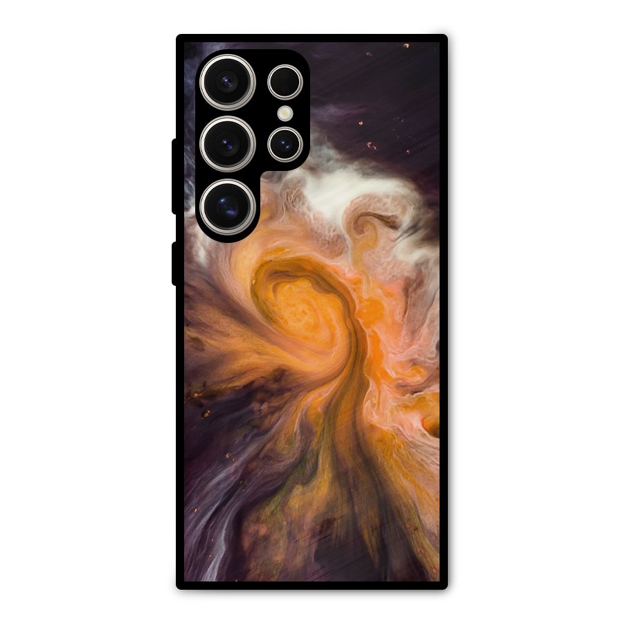 Orange Fusion Metal Back Case for Galaxy S24 Ultra