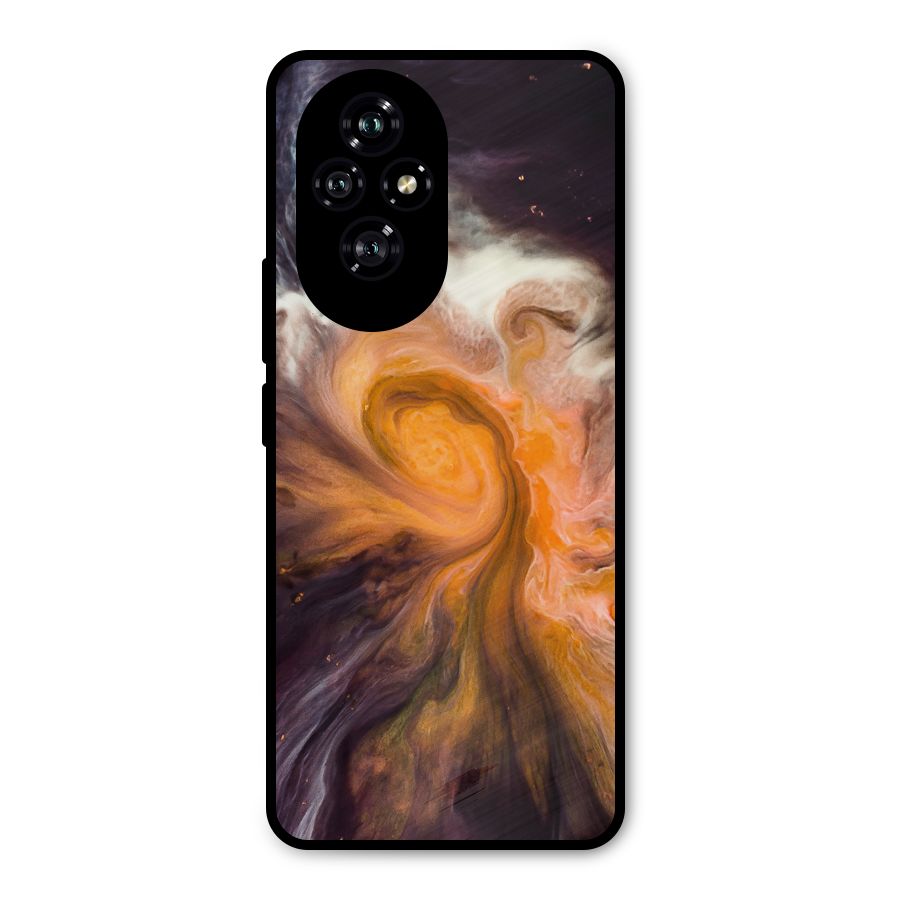 Orange Fusion Metal Back Case for Honor 200