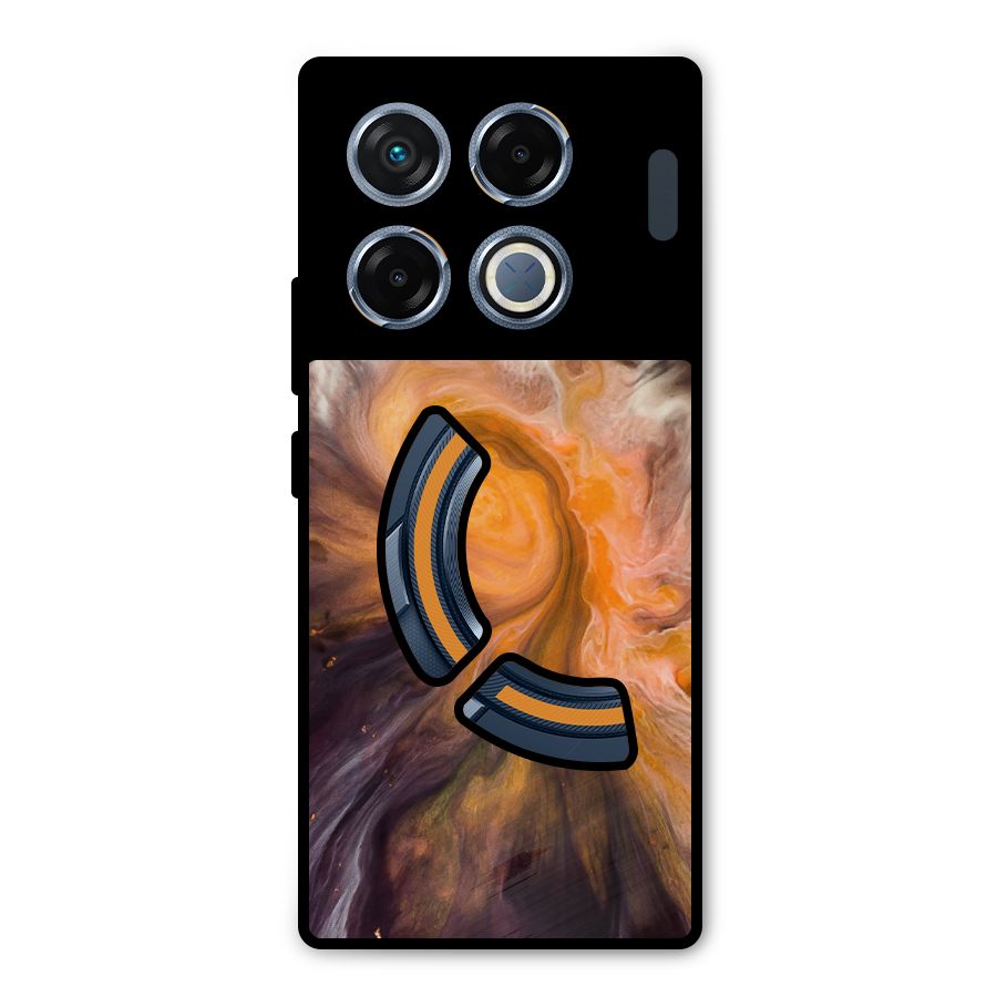 Orange Fusion Metal Back Case for Infinix GT 20 Pro