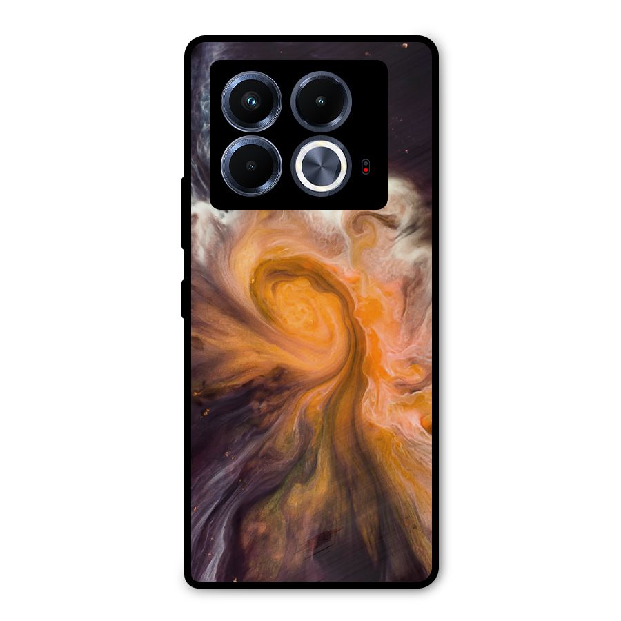 Orange Fusion Metal Back Case for Infinix Note 40 5G