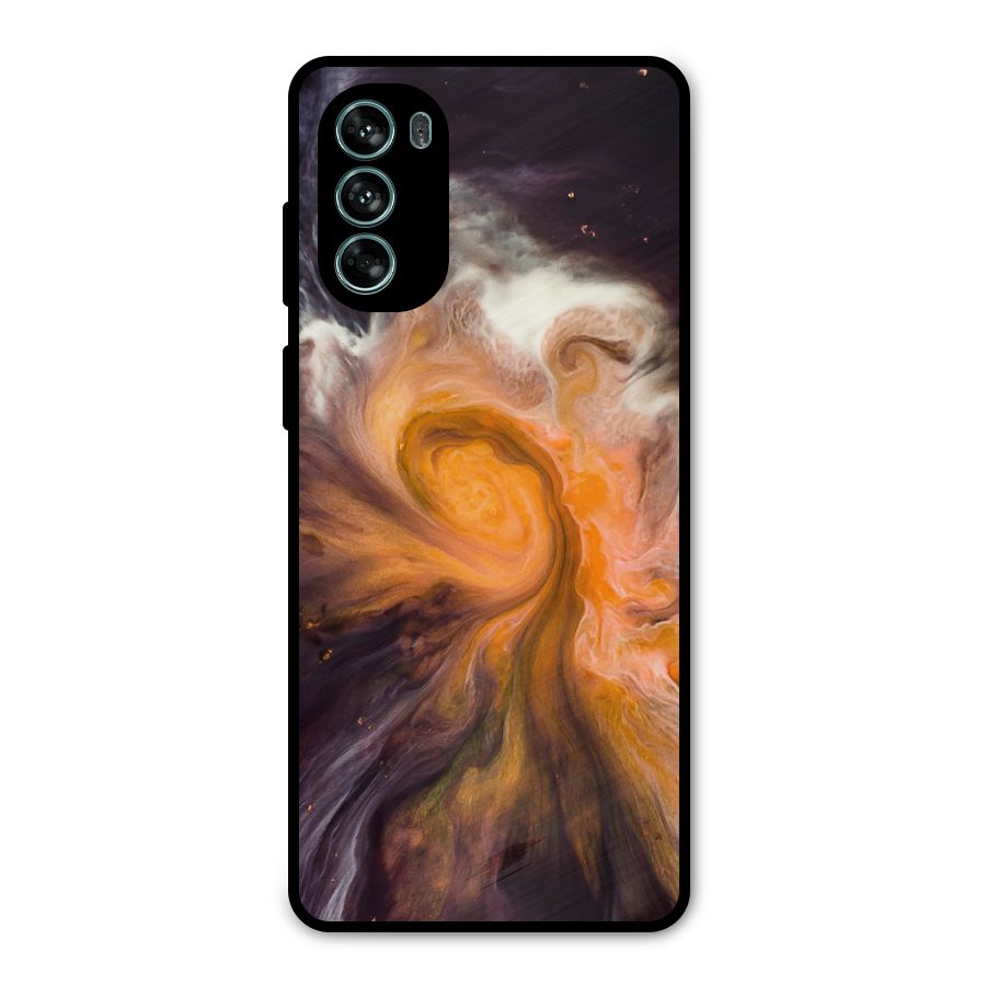 Orange Fusion Metal Back Case for Moto G62