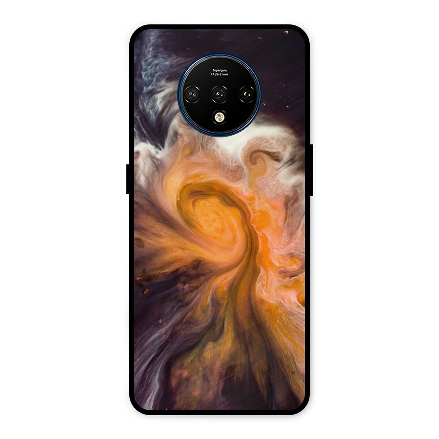 Orange Fusion Metal Back Case for OnePlus 7T