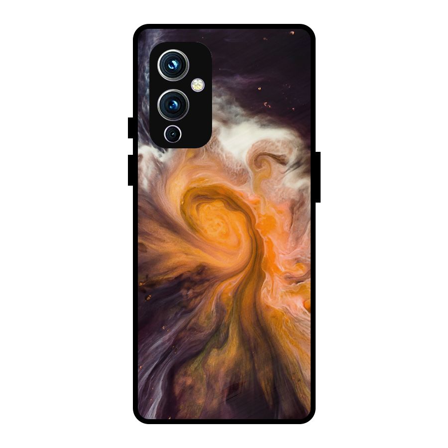 Orange Fusion Metal Back Case for OnePlus 9