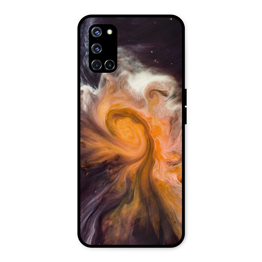 Orange Fusion Metal Back Case for Oppo A52