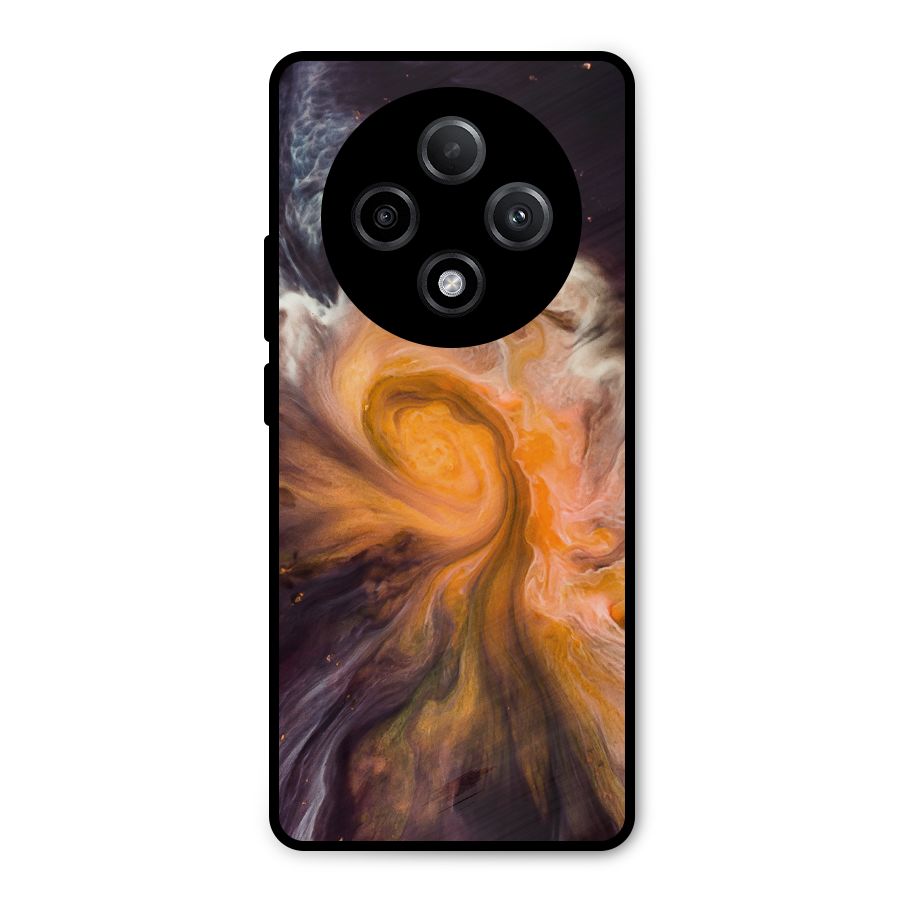 Orange Fusion Metal Back Case for Oppo F27 Pro Plus