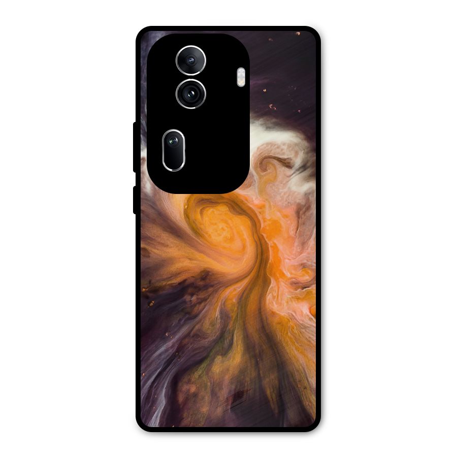 Orange Fusion Metal Back Case for Oppo Reno11 Pro 5G