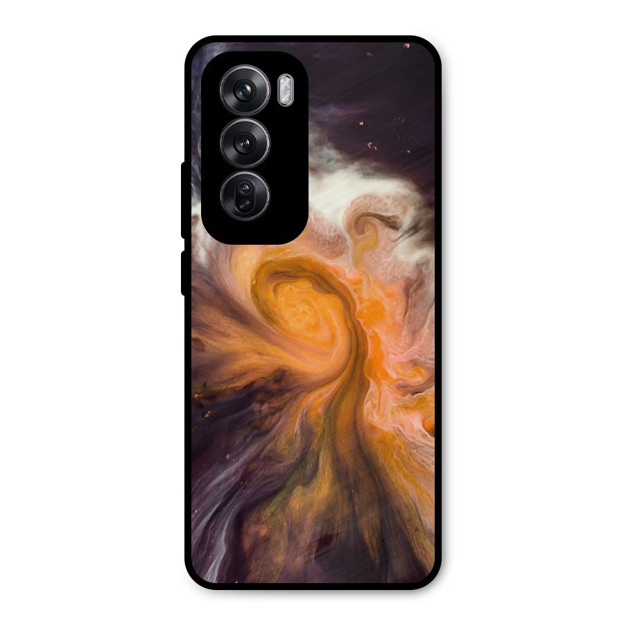 Orange Fusion Metal Back Case for Oppo Reno12 Pro
