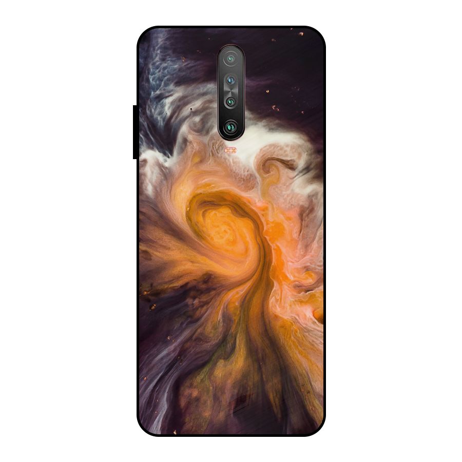 Orange Fusion Metal Back Case for Poco X2