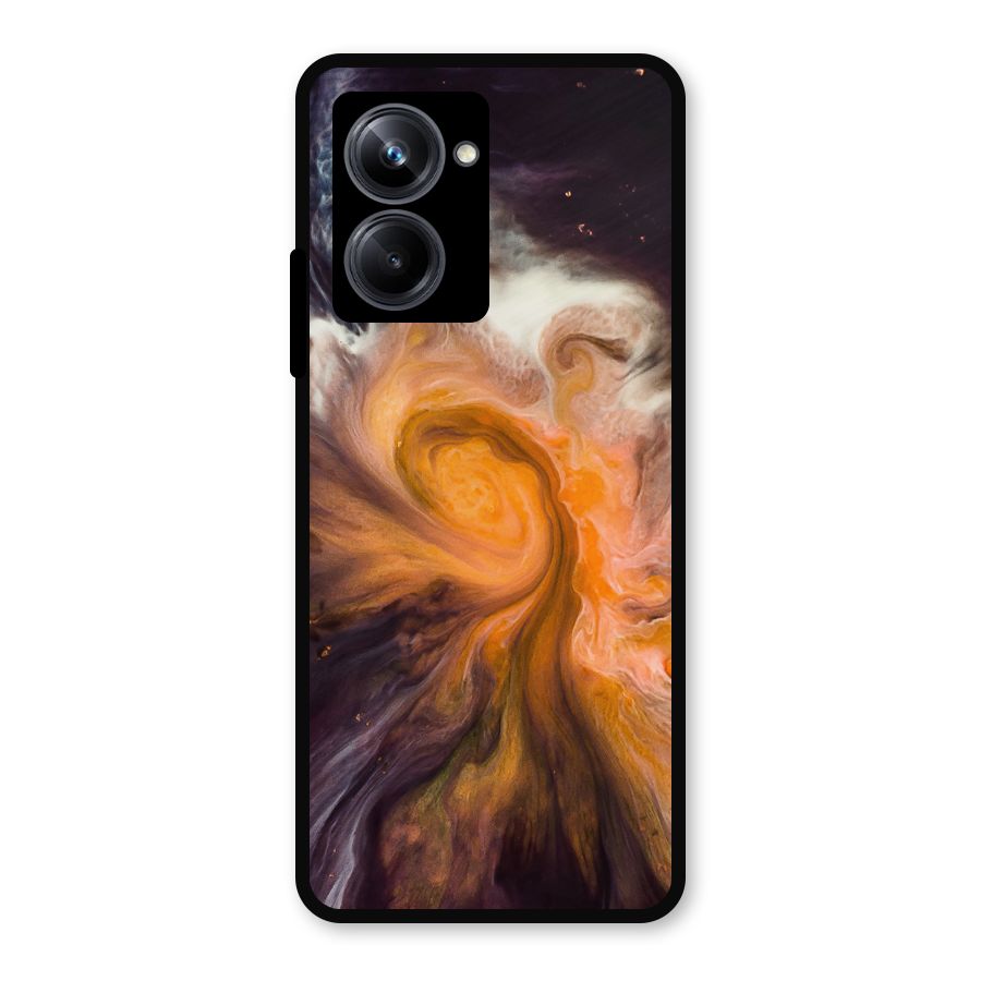 Orange Fusion Metal Back Case for Realme 10 Pro