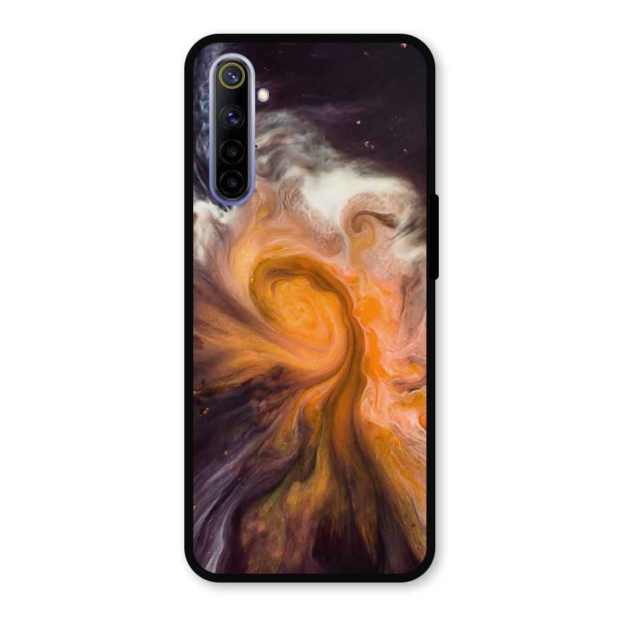 Orange Fusion Metal Back Case for Realme 6i