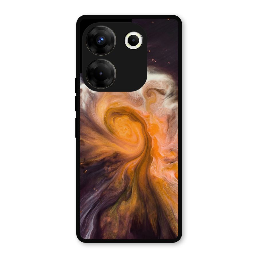 Orange Fusion Metal Back Case for Tecno Camon 20