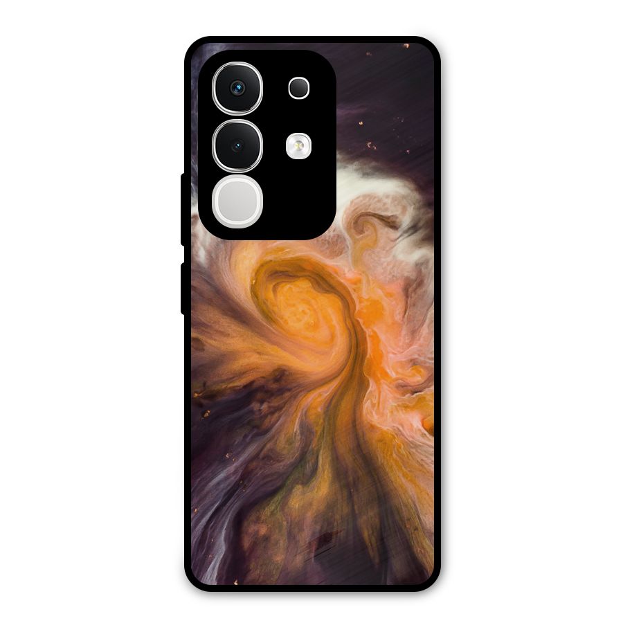 Orange Fusion Metal Back Case for Vivo T4x