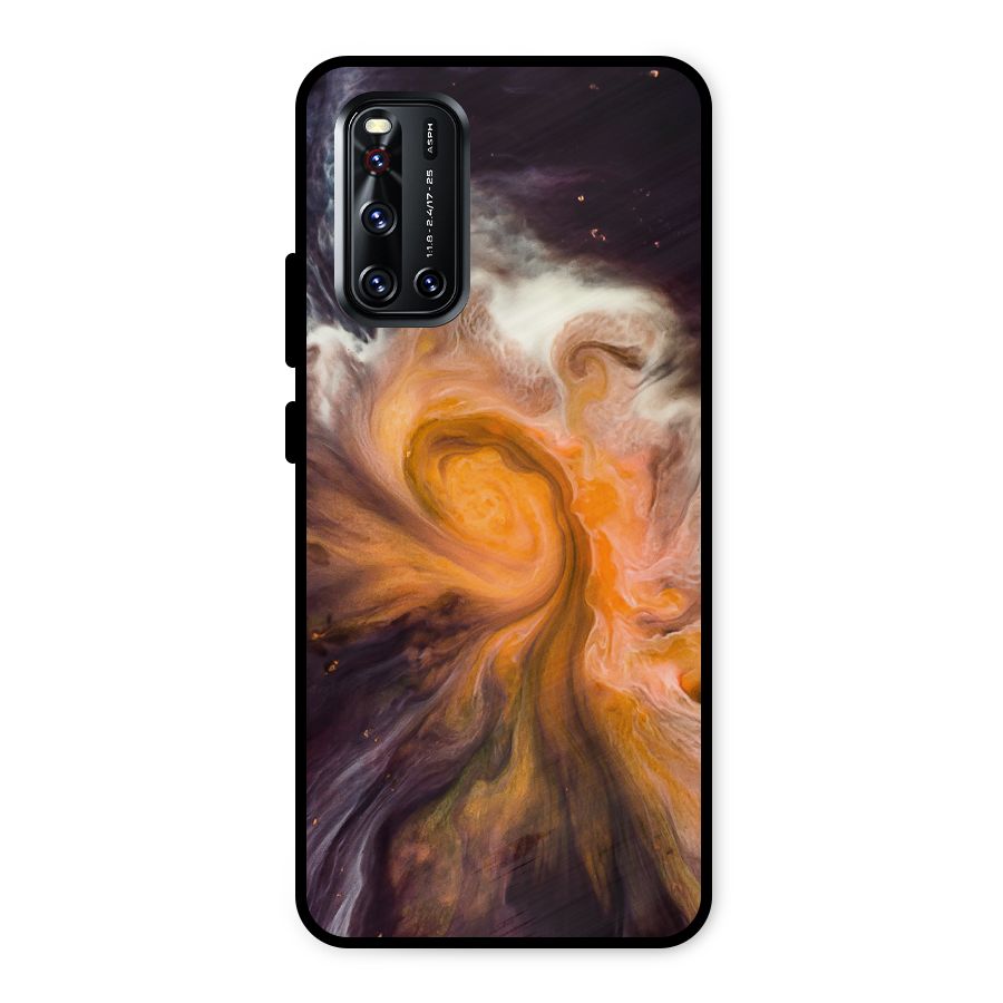 Orange Fusion Metal Back Case for Vivo V19