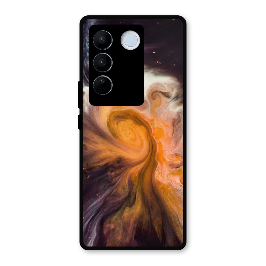 Orange Fusion Metal Back Case for Vivo V27
